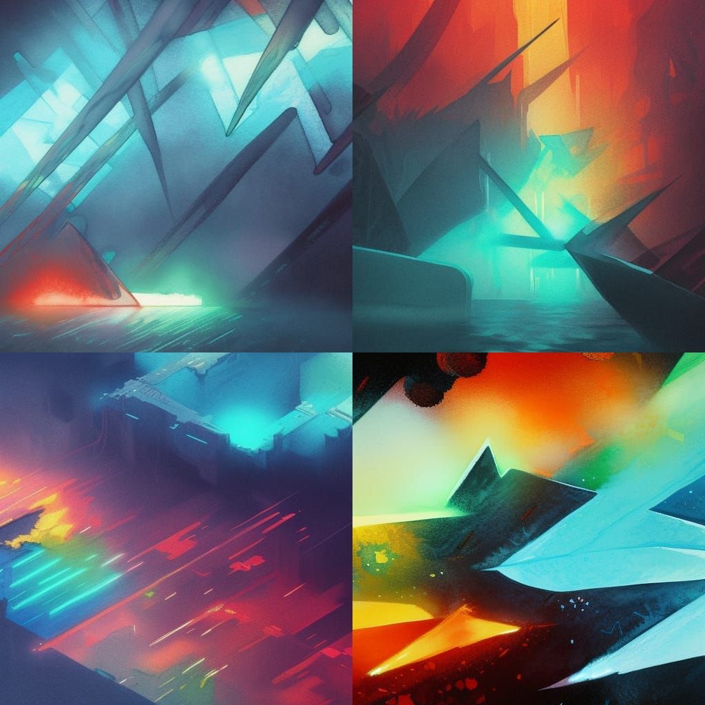 Dystopian Seascape Chalk Art with Hidden X