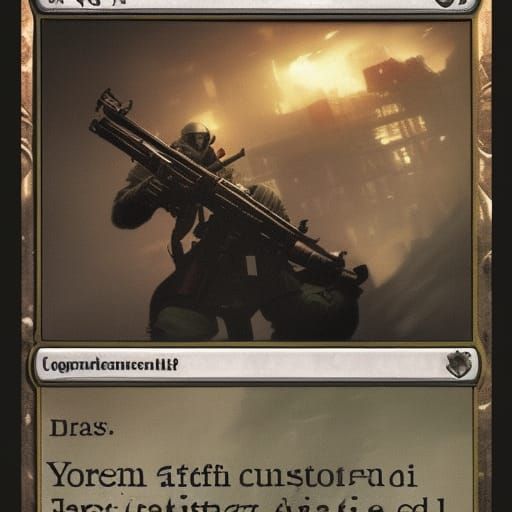Sinister Soldier with Weapon