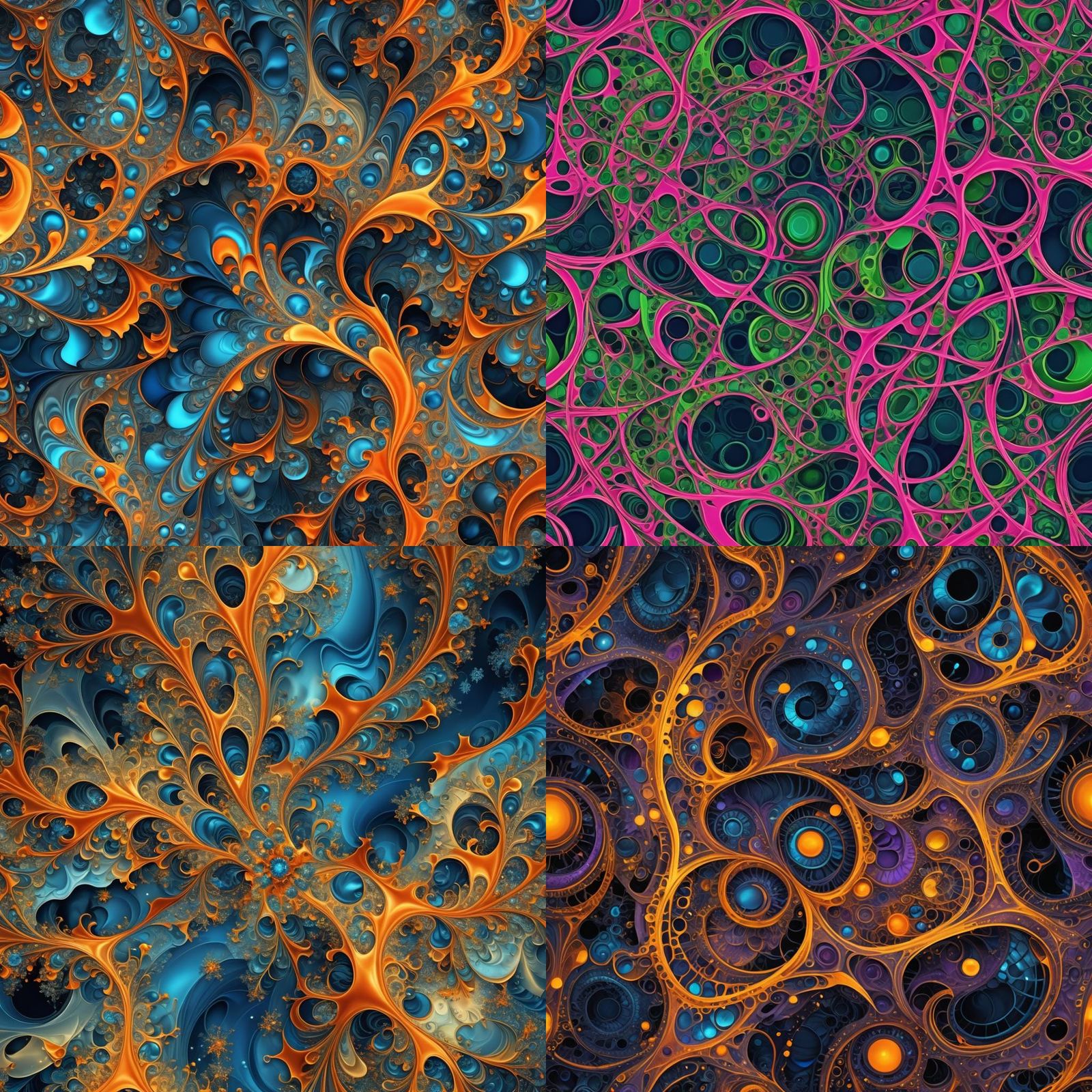 Abstract Facebook Cover with Complementary Colors