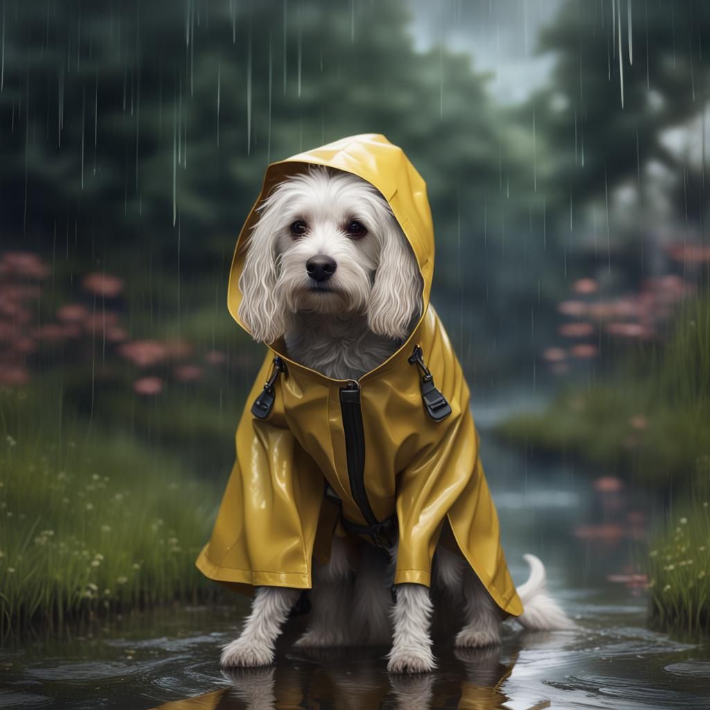 Dog in Raincoat: Stylish Canine Fashion