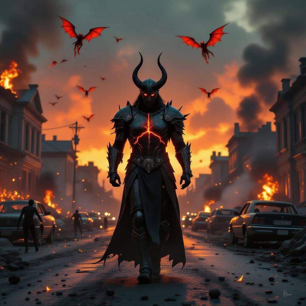 Lucifer's Apocalyptic Arrival on Earth