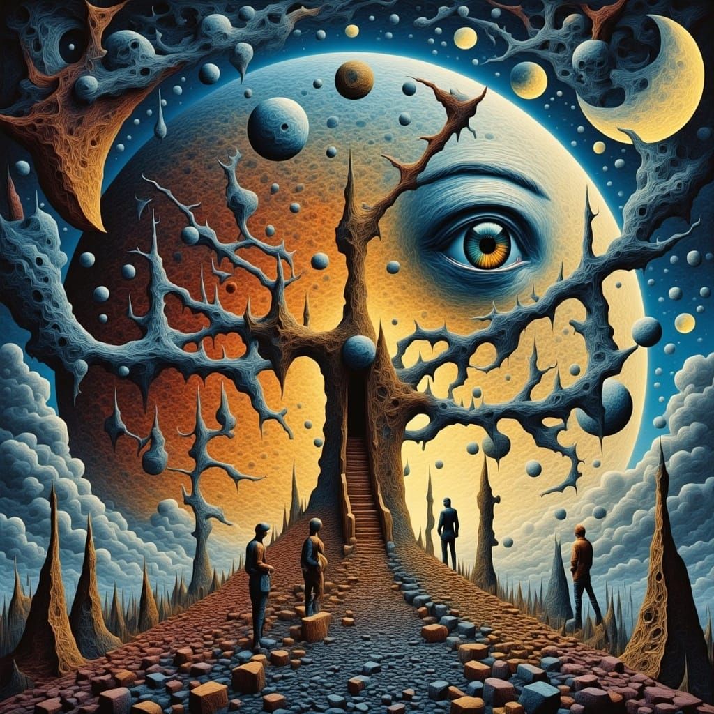 Surreal Moon Photography in Eerie Low-Key Lighting