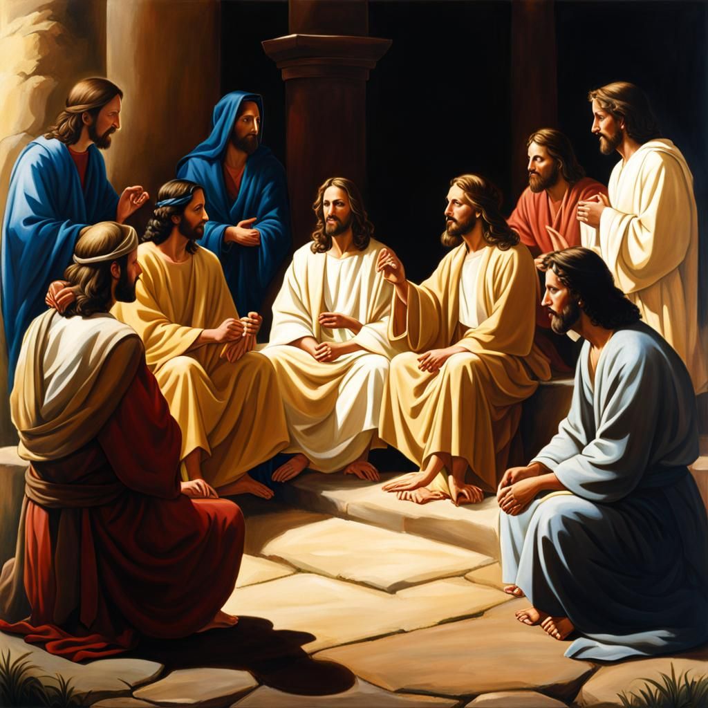 Jesus Christ Teaching His Disciples