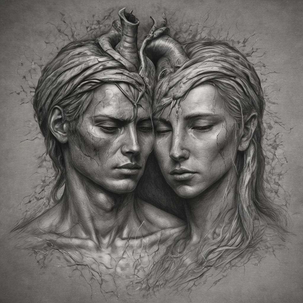 Hyperdetailed Charcoal Drawing of an Angel