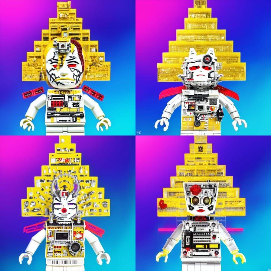 Biopunk Steampunk Landscape with Neon Glow