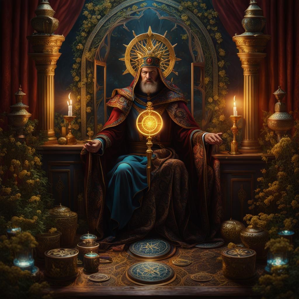 Hierophant, Temperance, Nine of Pentacles Tarot Mix