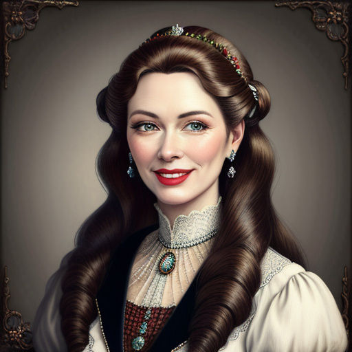 Vintage-Style Portrait of a Woman in Realistic Detail