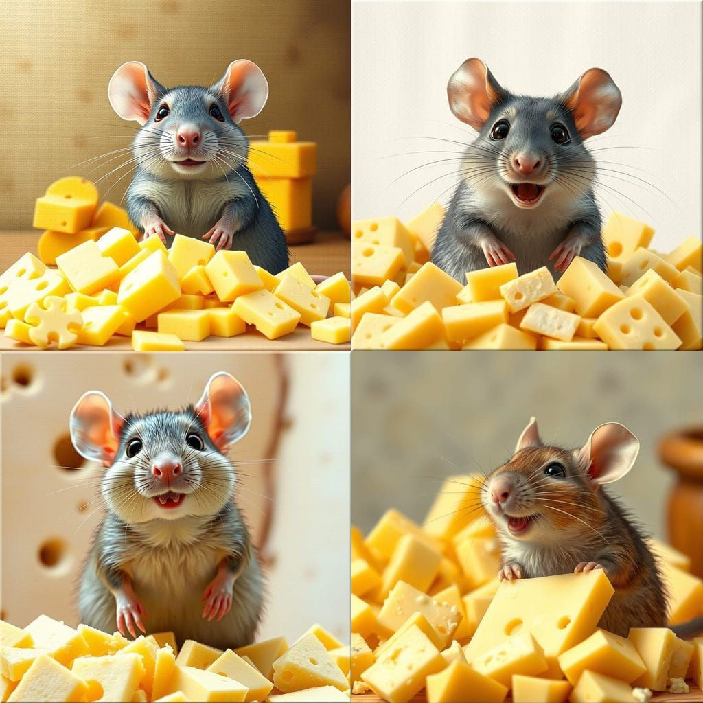 Whimsical Rat in French Bistro Style