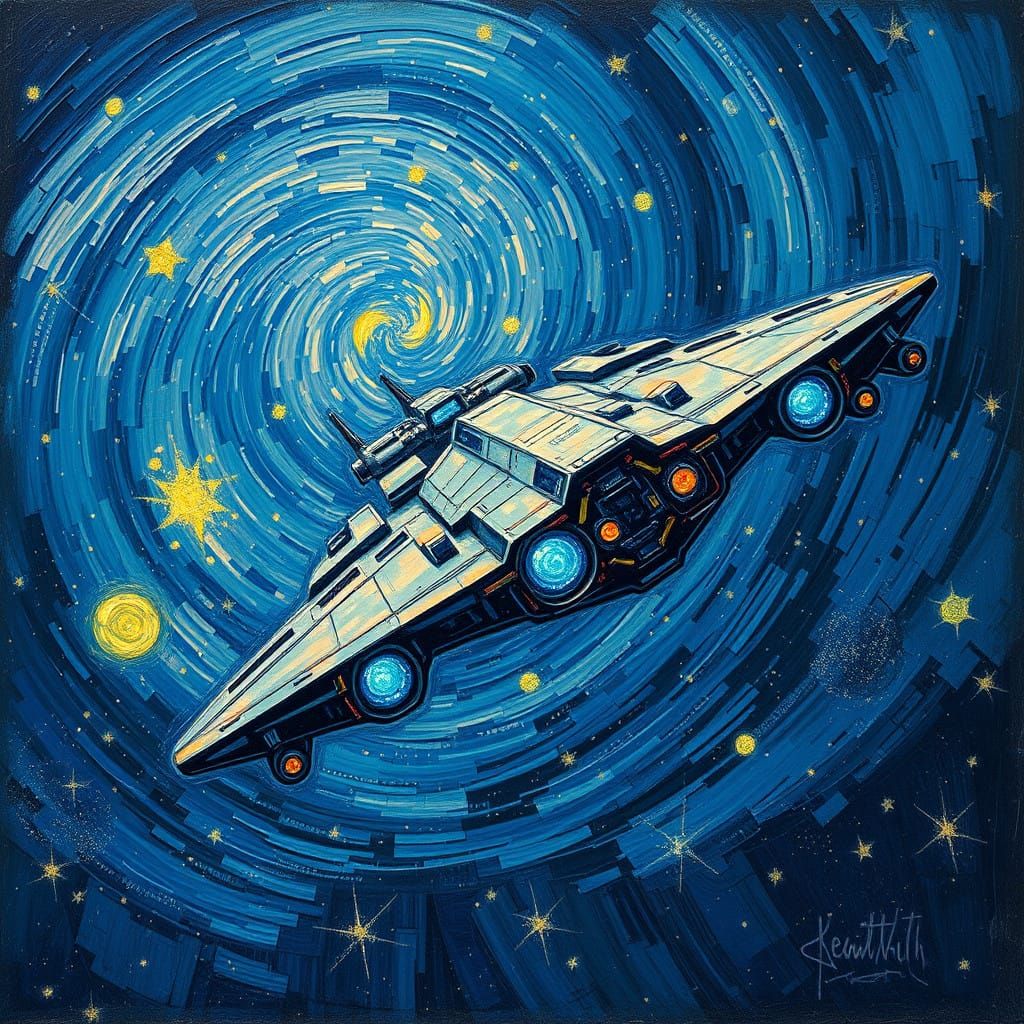 Inspirational Post-Impressionist Spacecraft Enters Celestial...