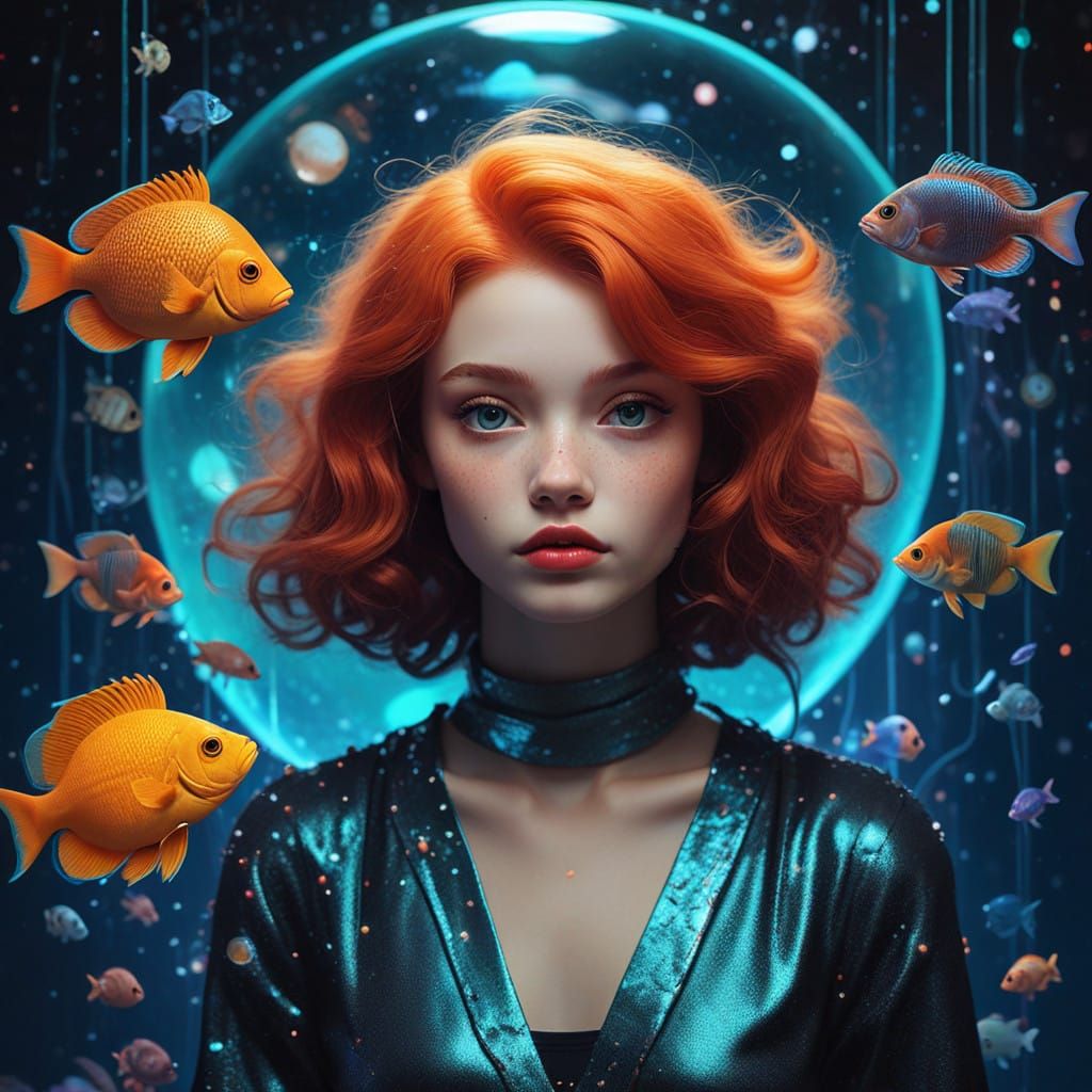 Ethereal Planetpunk Portraits in Vibrant Cyberpunk Colors