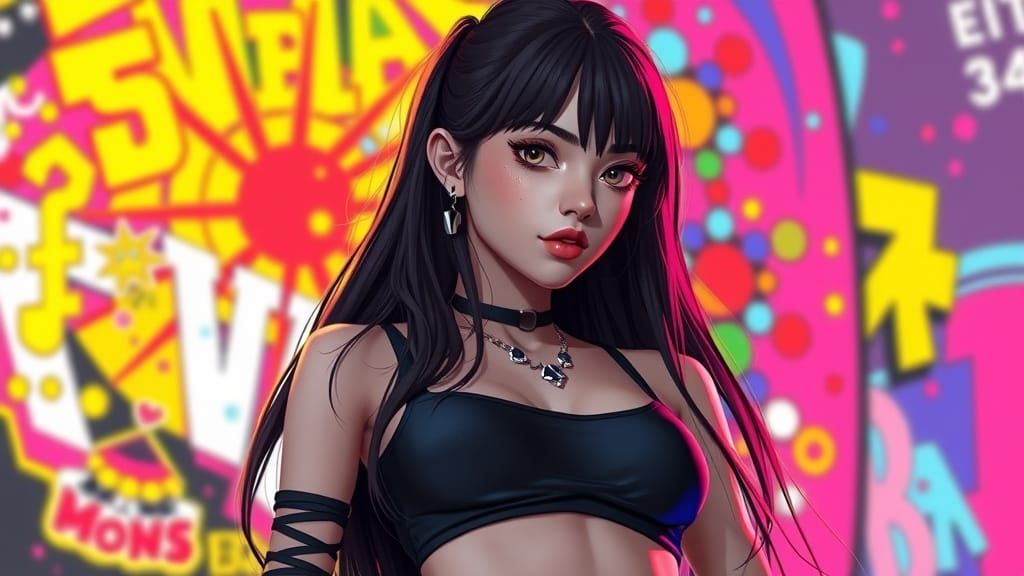 Edgy Streetwear Portrait in 3D Anime Style
