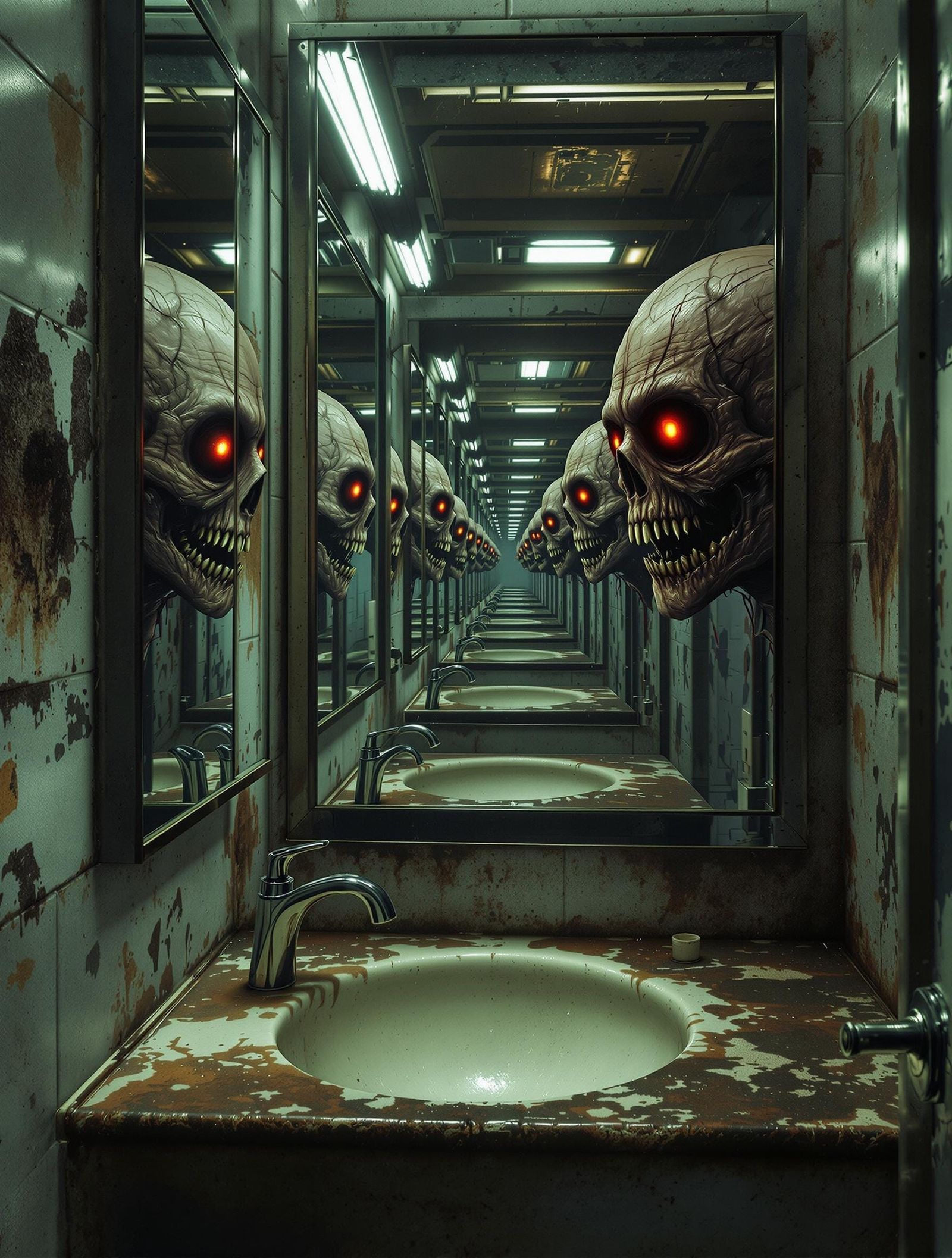 A Man's Mortal Fate Revealed in an Infinity Mirror's Dark Re...