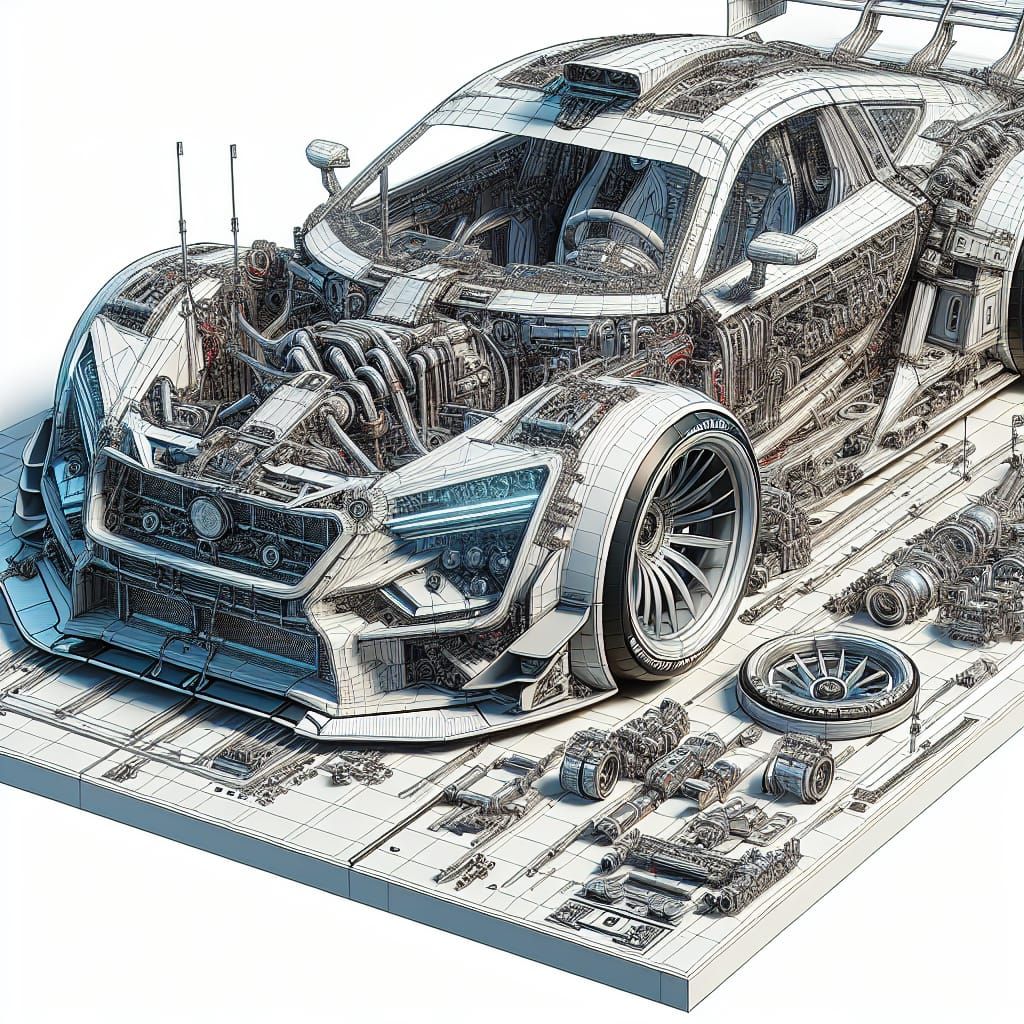 Anime Style Car Concept Art in 8k Resolution