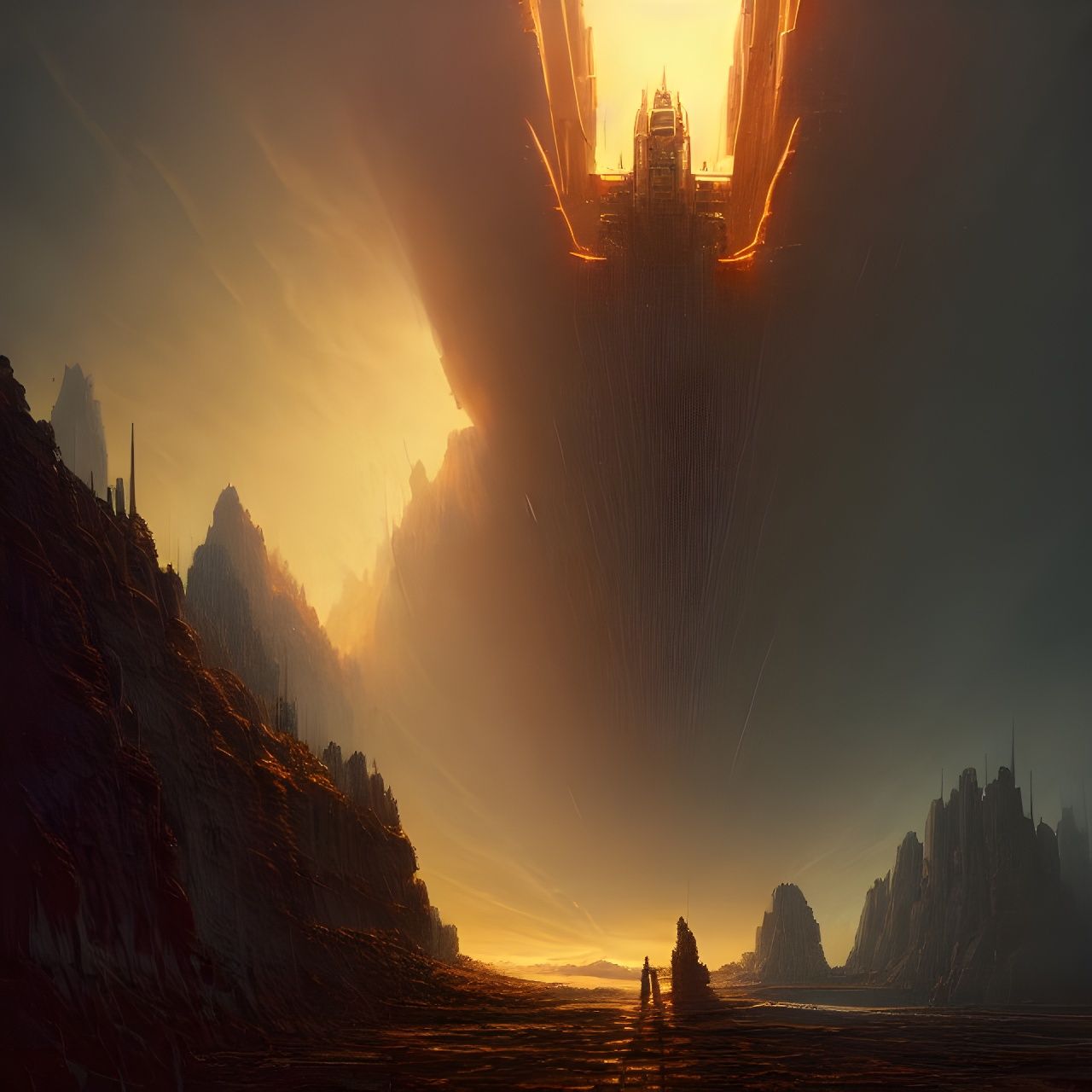 Detailed Photoillustration of War Bringer in Deep Color