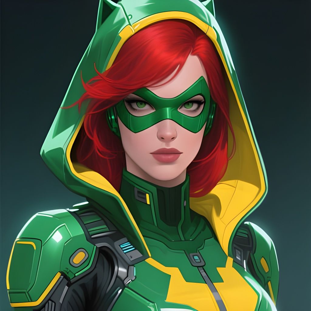 Female Superhero Concept Art Portrait