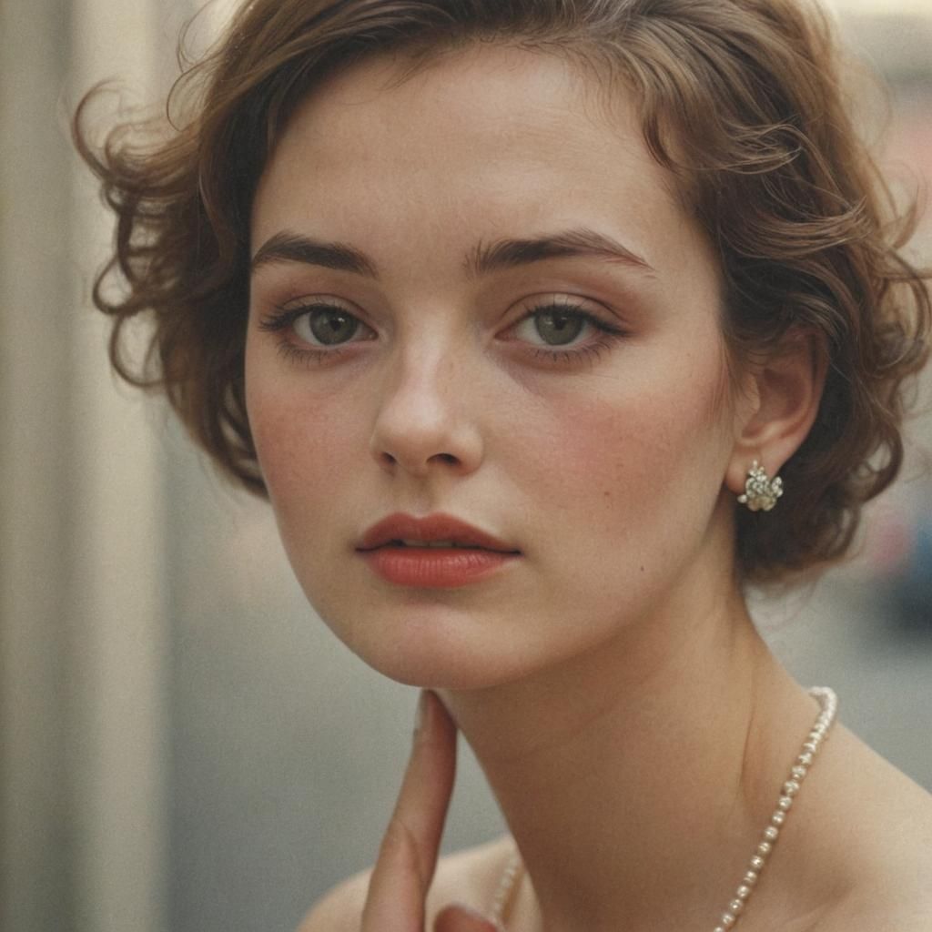 Elegant Beauty in Photorealistic Style