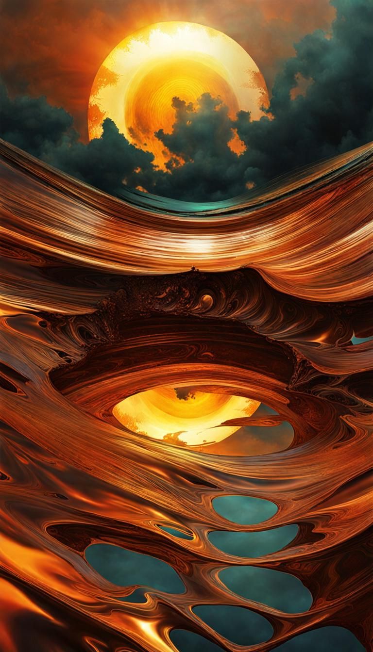 Surreal Muslinpunk Illusion in Iridescent Landscape