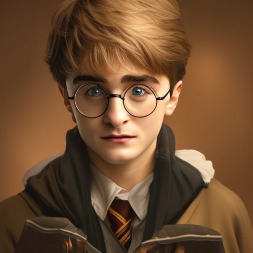 Cute Harry Potter in griffondor’s costume
