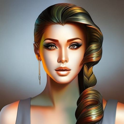 Hyperrealistic Portrait of a Beautiful Woman