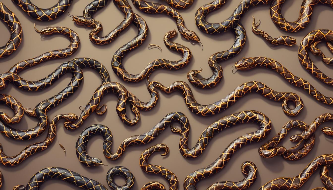 Cobras Become Shoelaces: A Low-Poly Macro Image