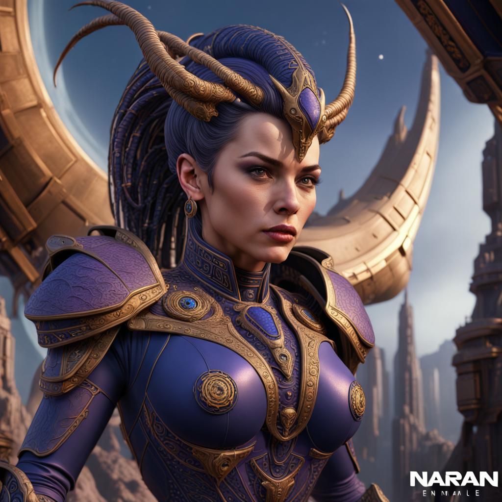 Babylon 5 Narn Female: Detailed Fantasy Art