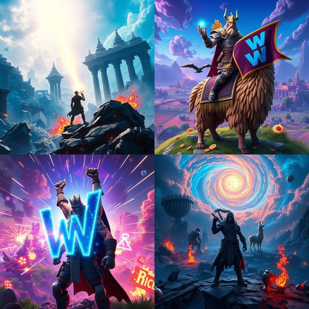 Epic Fantasy Fortnite Victory in Vivid Colors