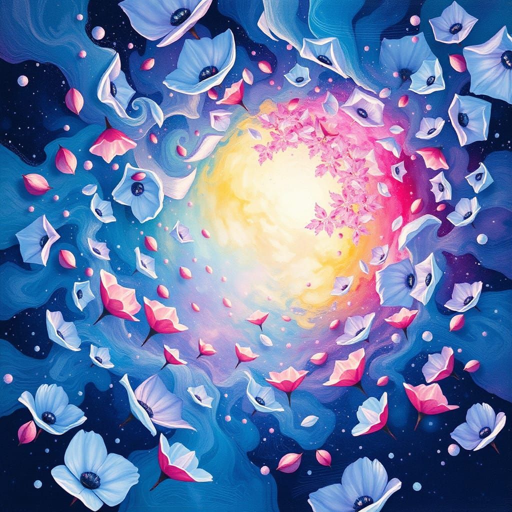 Mystical Garden of Iridescent Hues