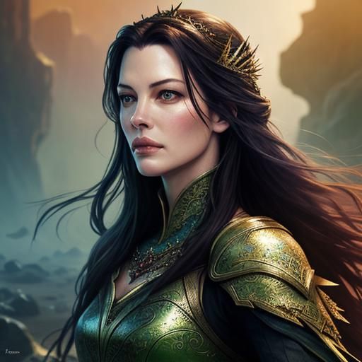 Hyperrealistic Portrait of Arwen Undómiel