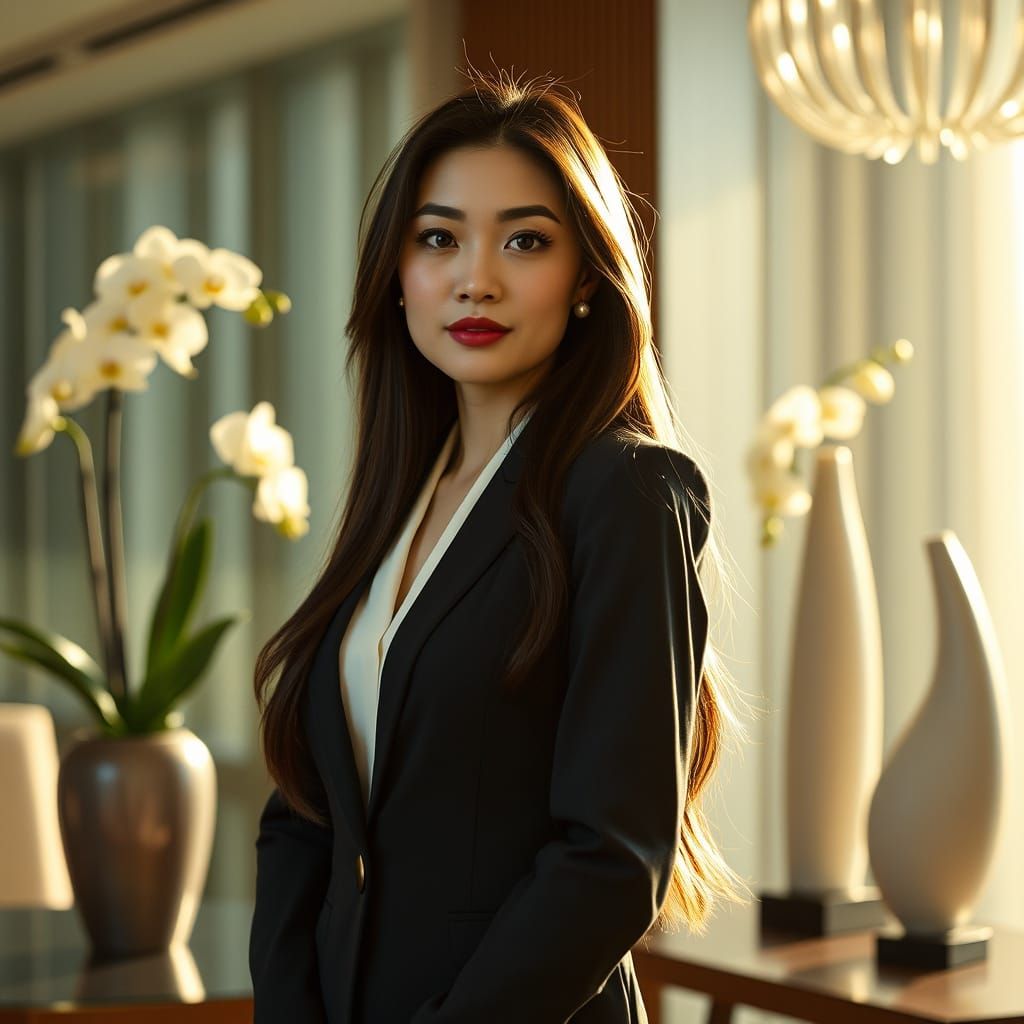 Confident Businesswoman in Luxurious Office