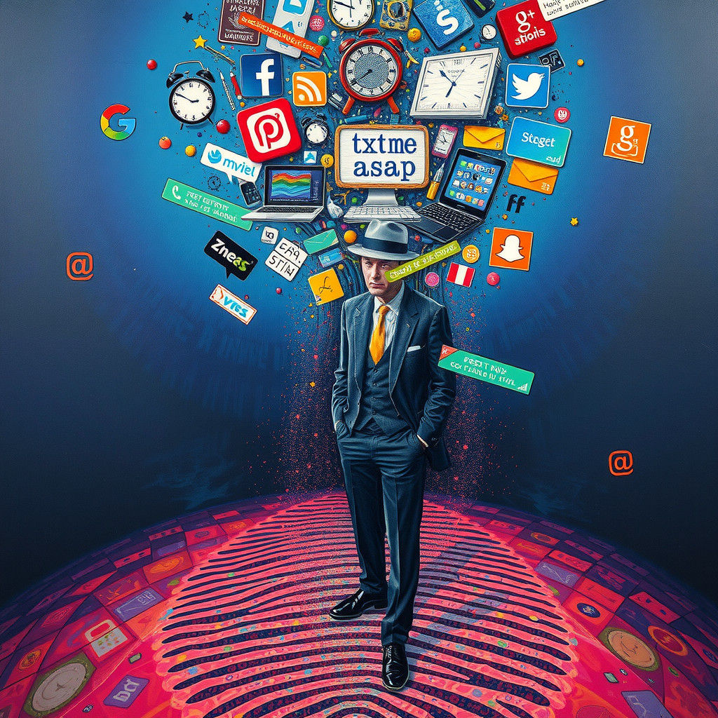 Surreal Data Explosion in Glitch Art Style