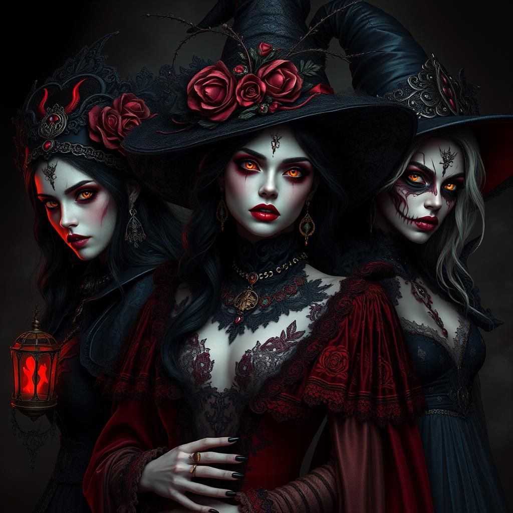 Eerie Elegance: Vampire, Witch, Ghost, Zombie Personas