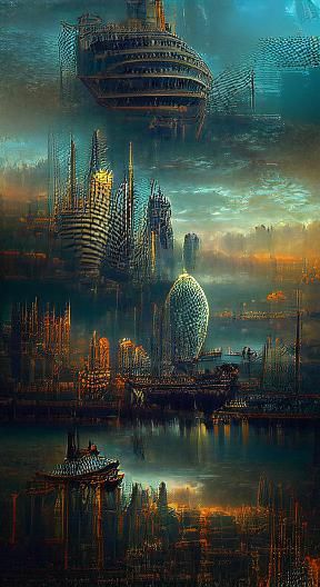 A futuristic ghost town