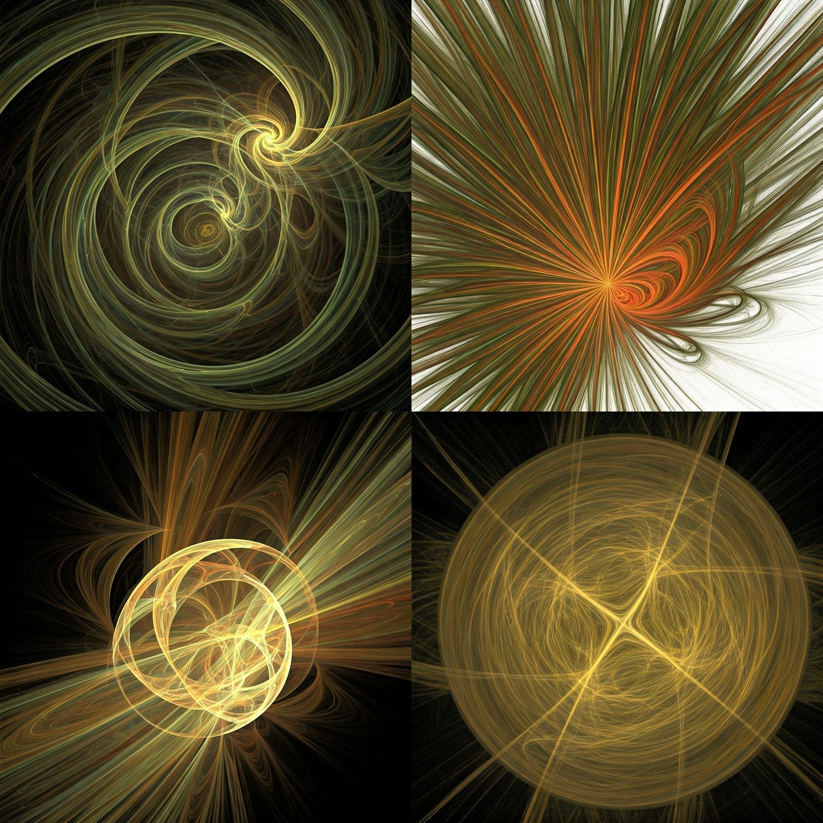 Abstract Fractal String Art Design