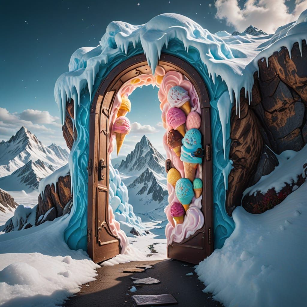Ice Cream Door to a Fantasy World