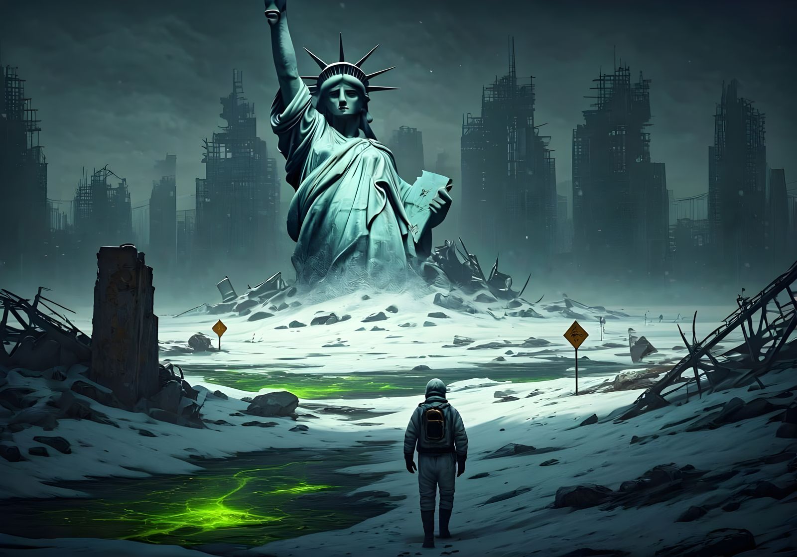 Abandoned Winter Apocalypse with a Lone Survivor in Toxic Wa...