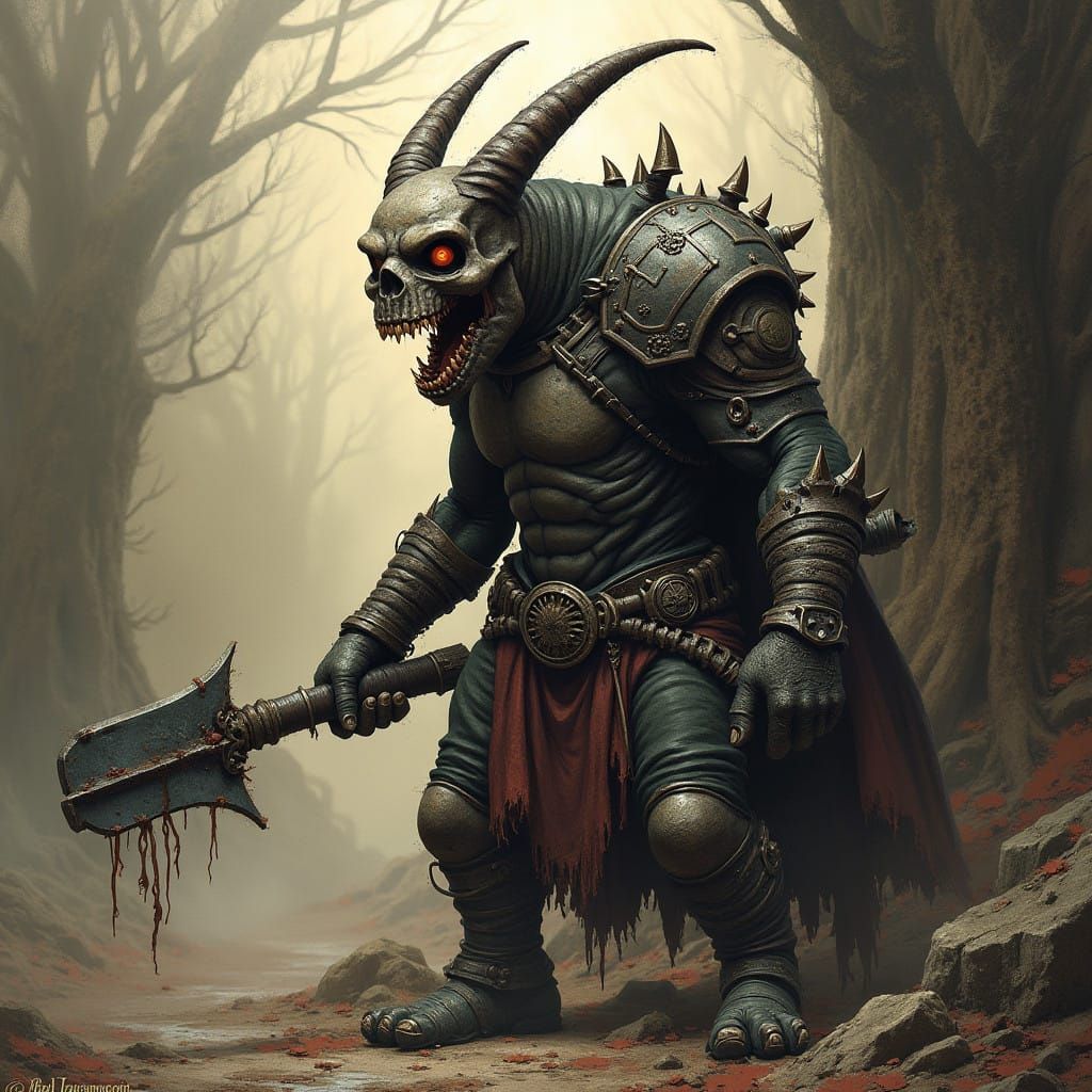 Dark Fantasy Landscape in Muted Colors