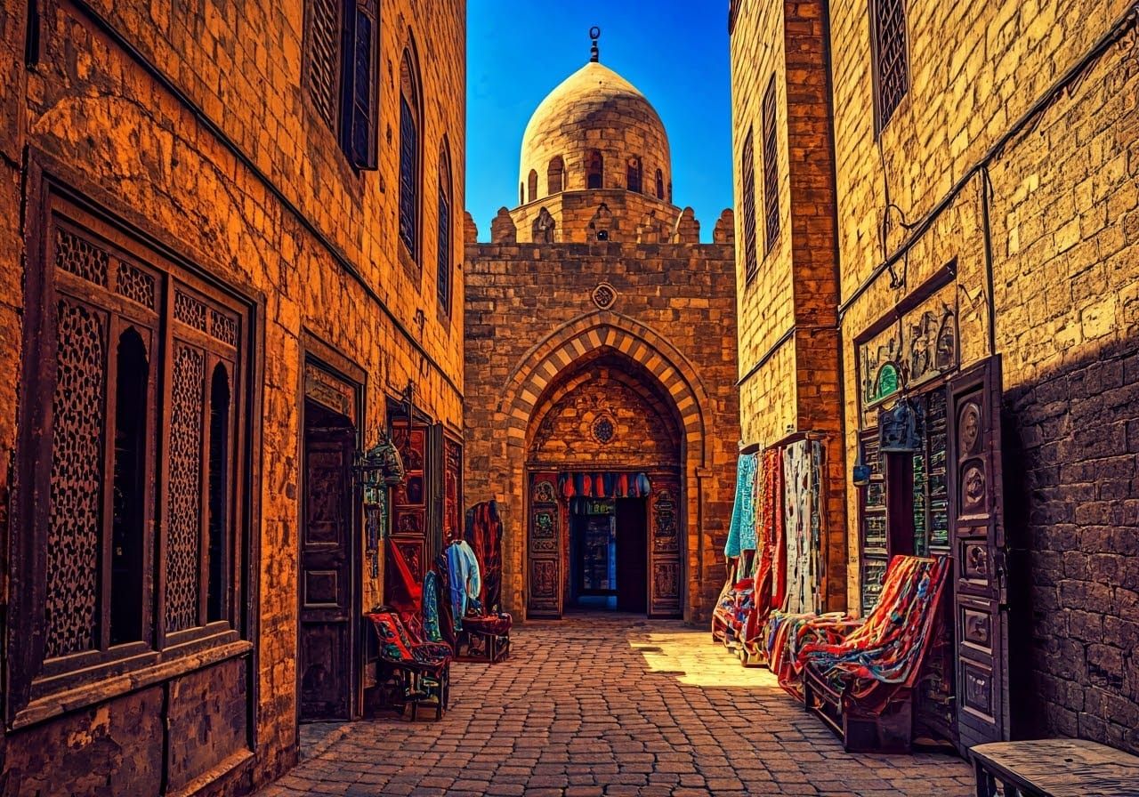 Cairo Caravanserai in Islamic Architectural Style