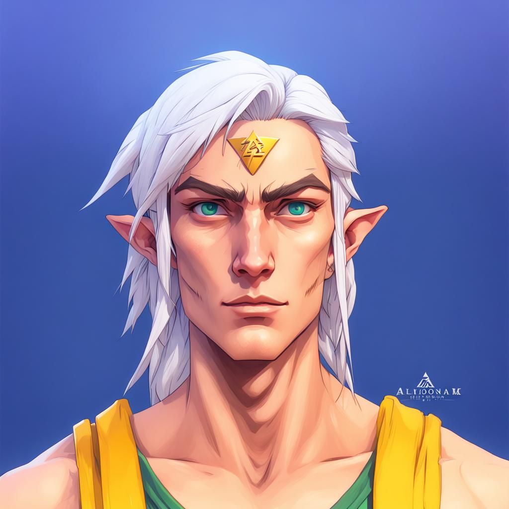 Hyrule Elf Portrait in Art Nouveau Style