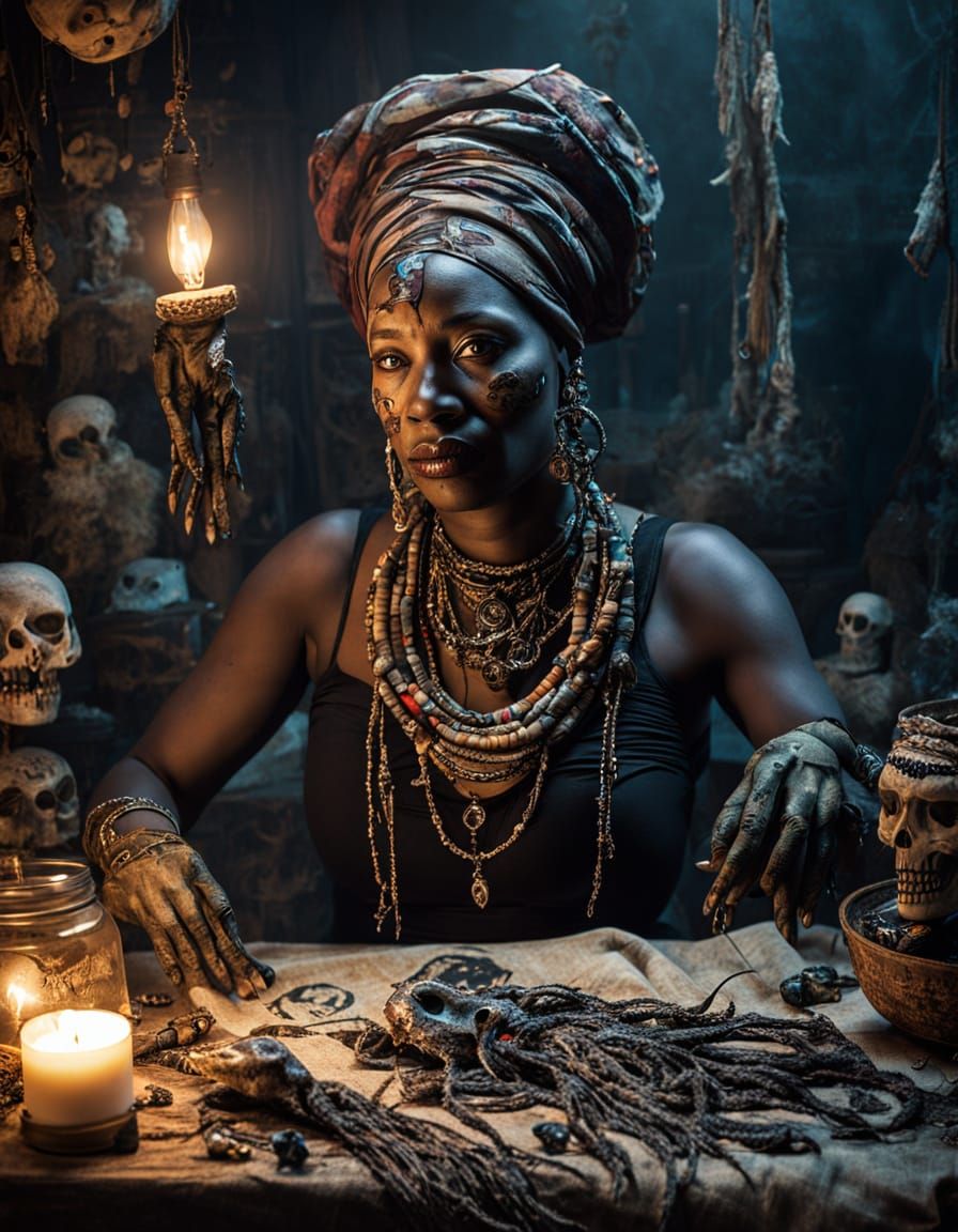 Creole Voodoo Priestess Performs Dark Magic in New Orleans B...