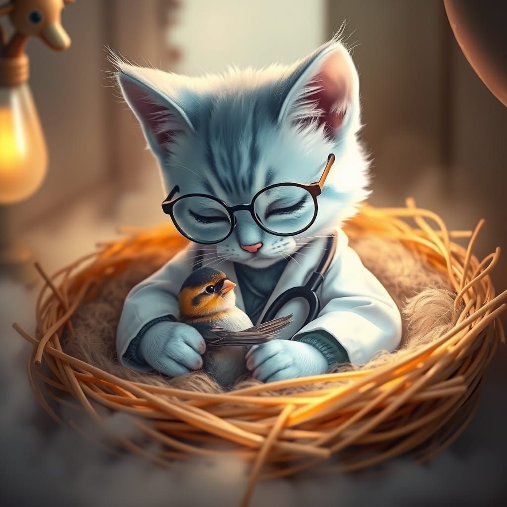 A whimsical and captivating REALISTIC IMAGE featuring a tiny...