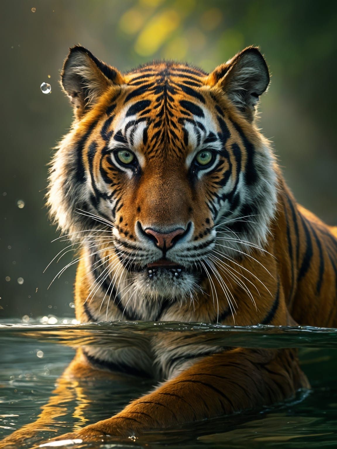 Regal Bengal Tiger in Golden Sunlight