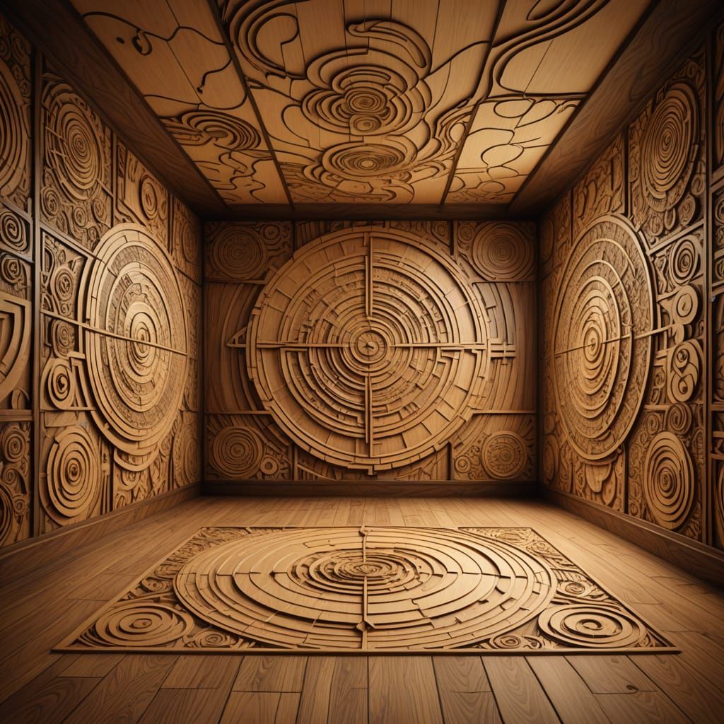 War Map Room with Archery Motifs and Relief Map