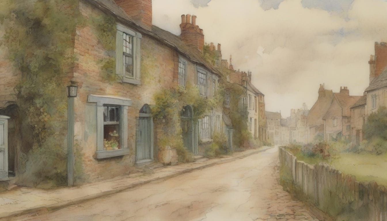 Cozy Winter Moment in Soft Watercolor Style