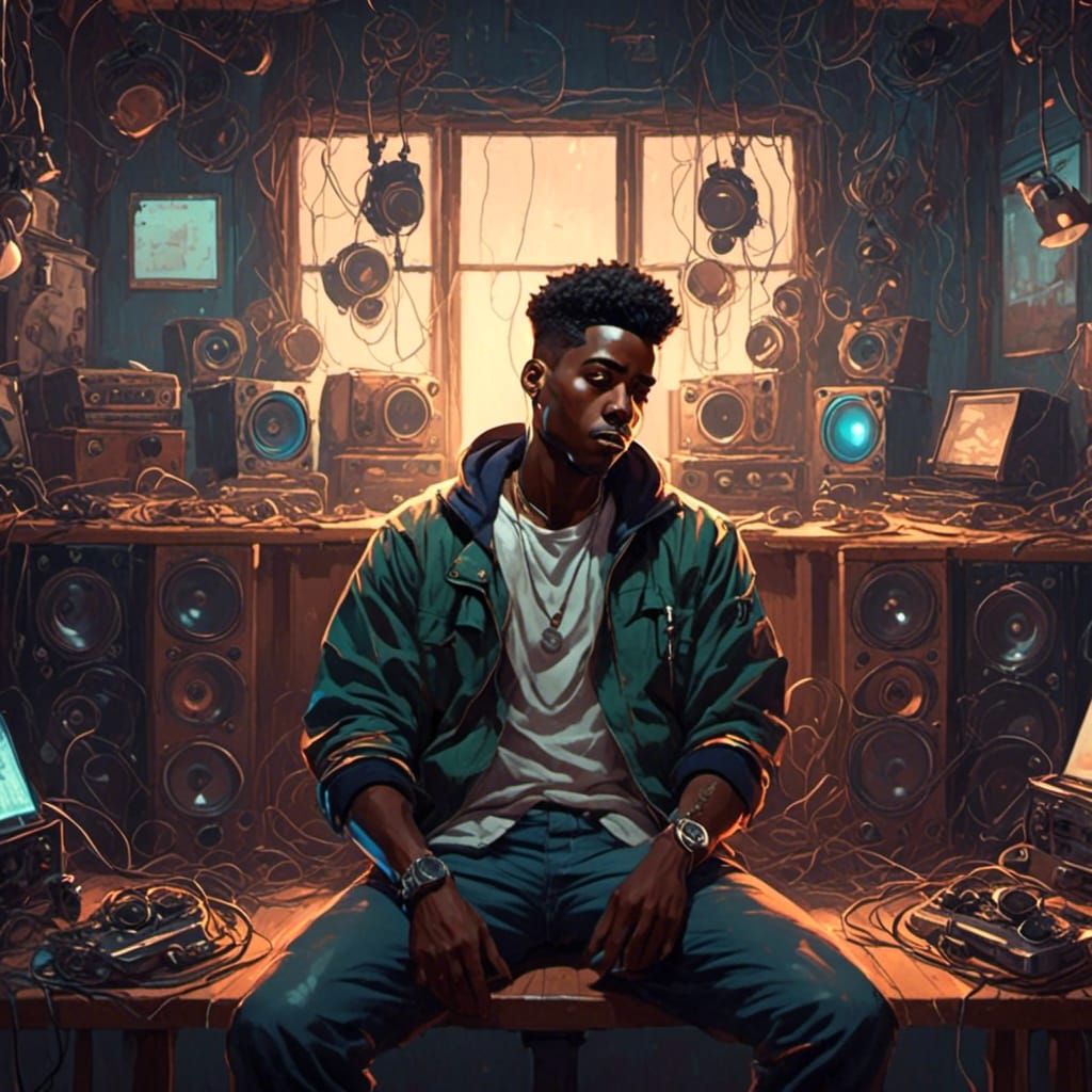 Hip Hop Artist in Anime Style Key Visual