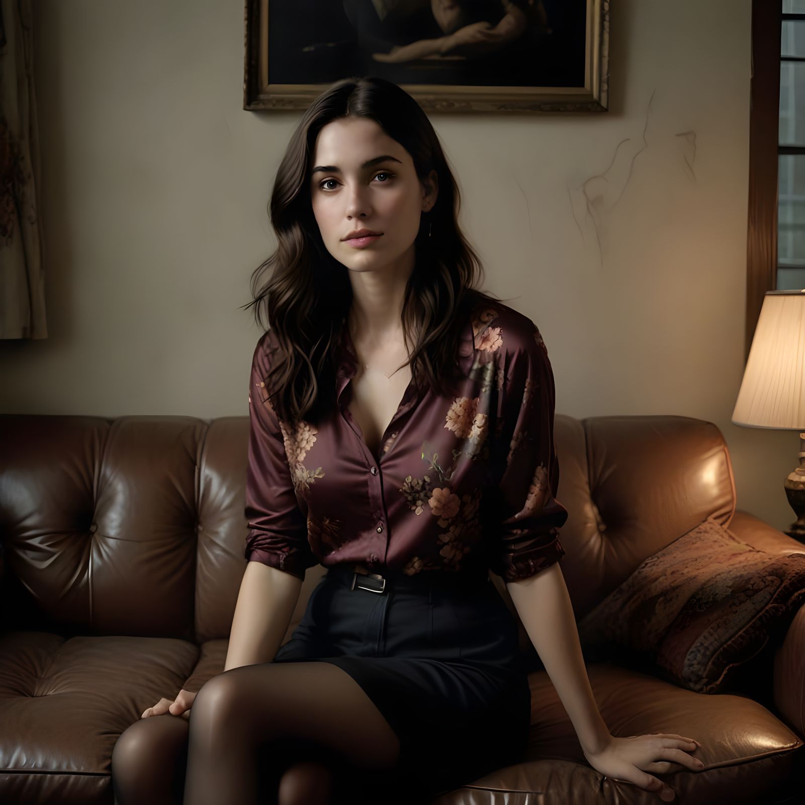 Ultra Photo Realistic Woman in Cozy Intimate Moment