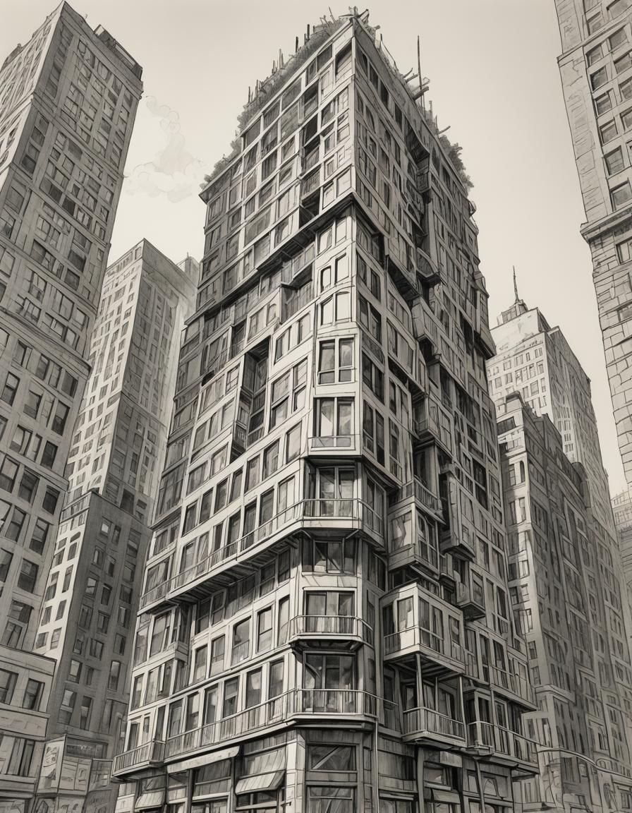 Pencil Sketch of the Vessel, New York City