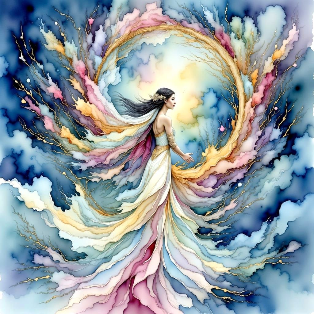 Ethereal Abstract Watercolor Dreamscape