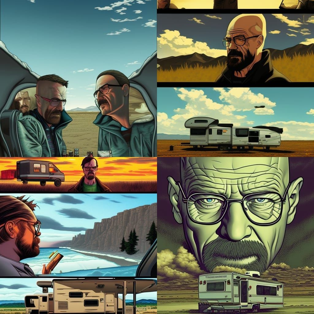 Breaking Bad RV in Comic Book Art Style