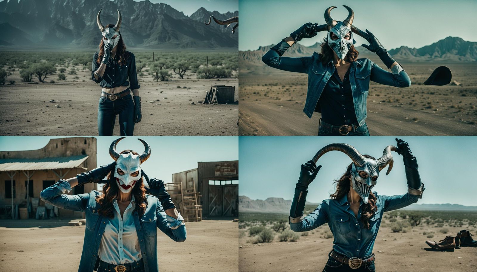 Demonic Cowgirl: A Cinematic Film Still