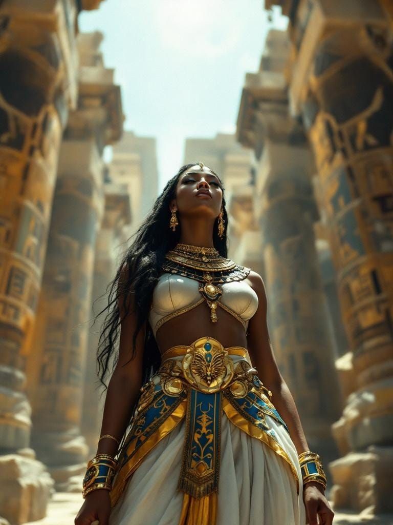 Epic Egyptian Woman in Style of Historical Painting